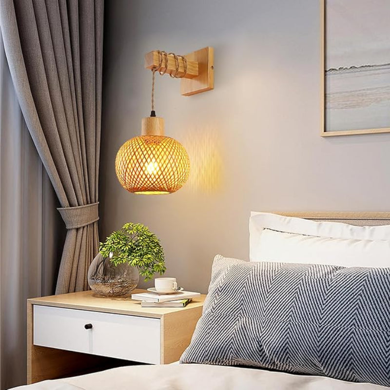 Natural Bamboo Wall Lamp