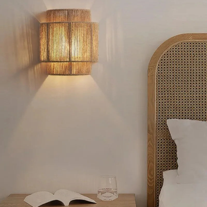 Coastal Rattan Wall Lamp