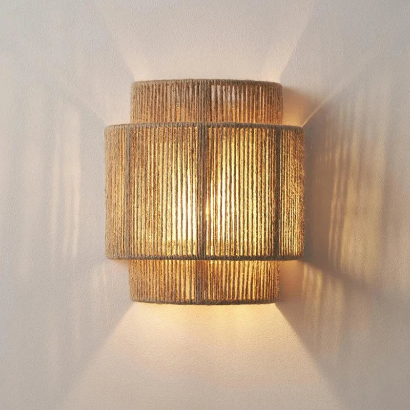 Coastal Rattan Wall Lamp