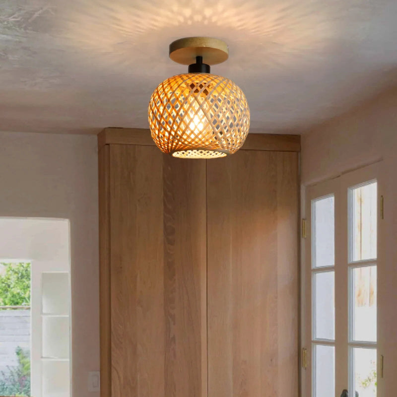 Boho Bamboo Ceiling Light