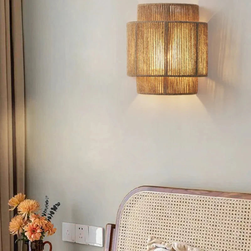 Coastal Rattan Wall Lamp