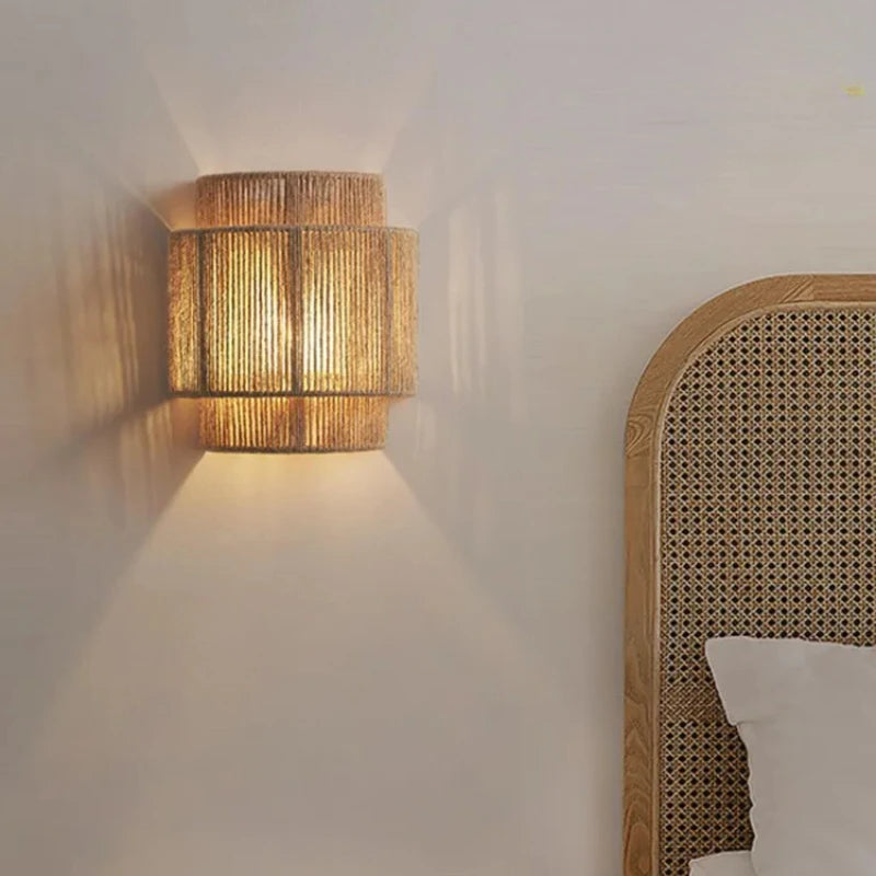 Coastal Rattan Wall Lamp