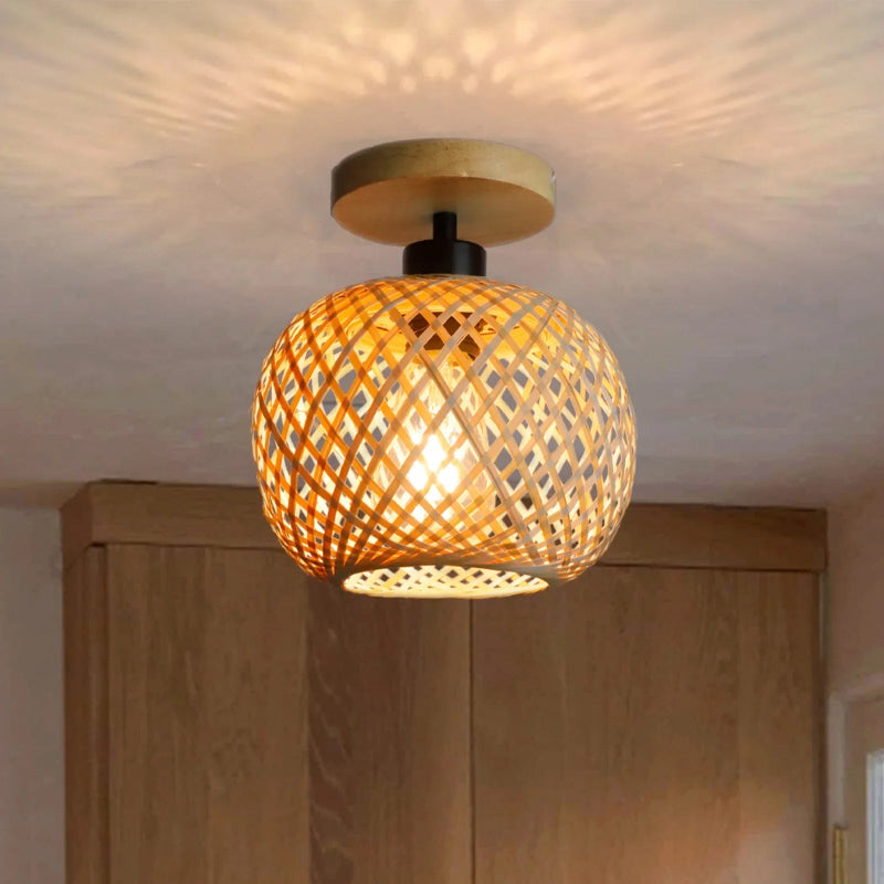 Boho Bamboo Ceiling Light