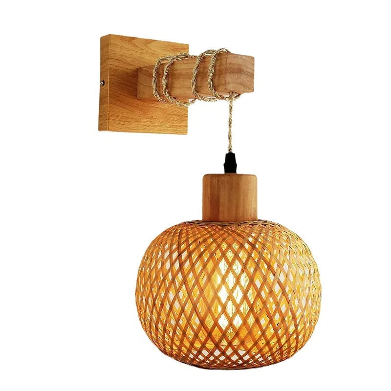 Natural Bamboo Wall Lamp