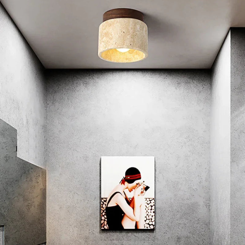 Travertine Ceiling Light