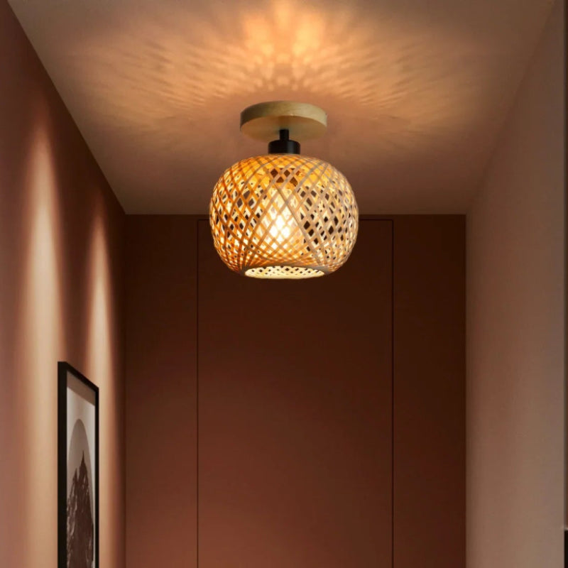 Boho Bamboo Ceiling Light