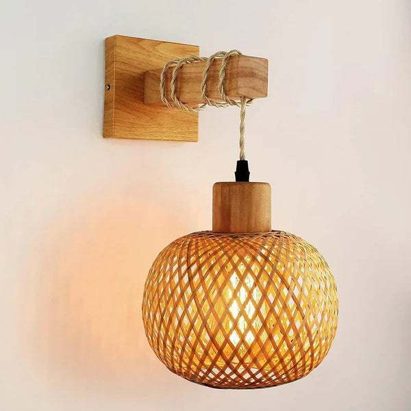 Natural Bamboo Wall Lamp